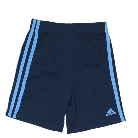 ADIDAS Elastic Waistband Shorts Navy/Blue Boys Age 7Y - Picture 1 of 10